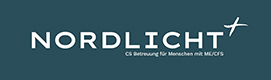 Weißer Text auf türkisfarbenem Hintergrund: "NORDLICHT" mit einem stilisierten Sternsymbol. Darunter steht in kleinerer Schrift: "GS Betreuung für Menschen mit MUKUS".