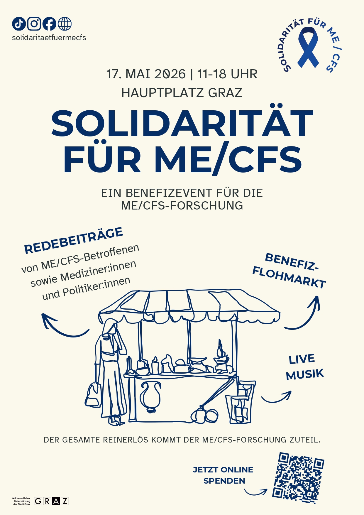 Plakat Solidarität für ME/CFS